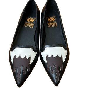 Strange Cvlt Cult Black Drac Flats Size 10 Vampire Fangs Dracula Halloween